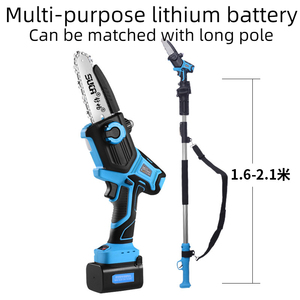 SUCA <strong>5</strong> &quot;6&quot; Brushless Portable Electric Battery Chainsaw Powered Pruning Pole <strong>Saw</strong> <strong>Mini</strong> Cordless Chain <strong>Saw</strong>