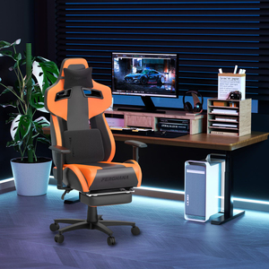 OEMゲームチェアFootrestリクライニングスイベルレザーチェア大人用折りたたみ式コンバーチブルランバーマッサージャービデオゲームコンピュータ - Product Image 6