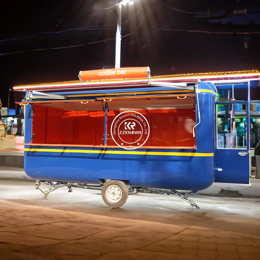 2024 più venduto Video cibo a colori rimorchio BBQ gelato caffè Fast Food camion vendita diretta della fabbrica