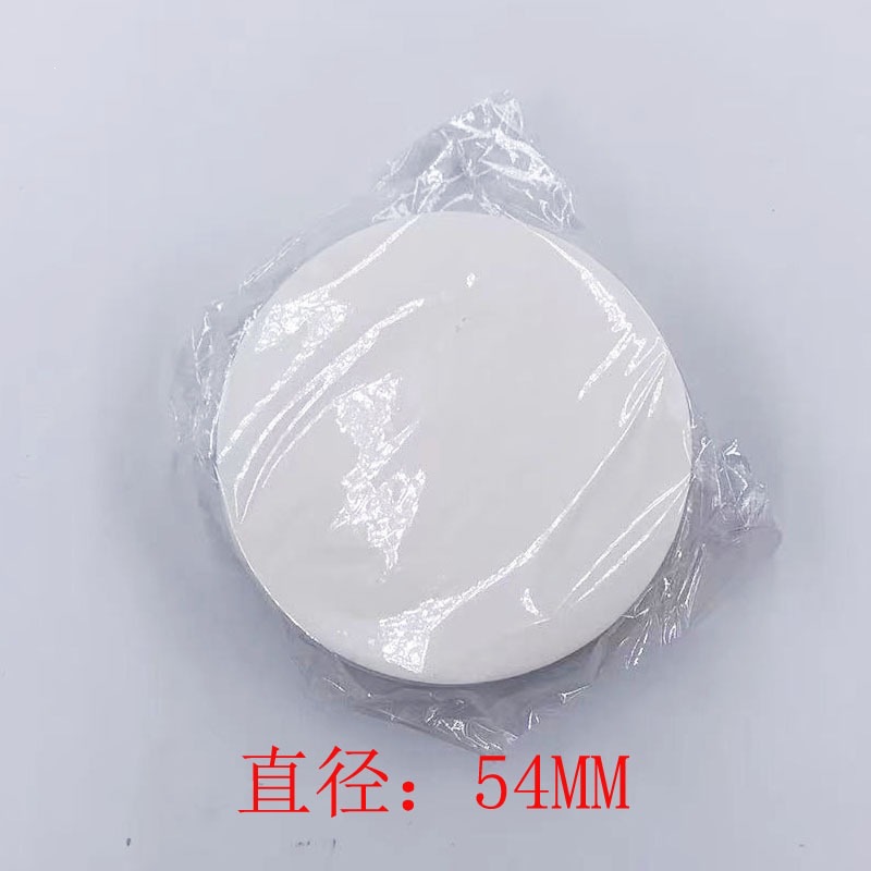 54mm round white (pack of 100)