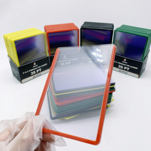 Цвет границы Красный Белый Черный Синий Зеленый Желтый границы 3x4 Toploader держатель карты верхний погрузчик - Product Image 5