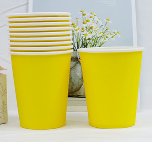 Tek kullanımlık renkli kağıt bardaklar kalın bardak, sıcak içecekler, kahve fincanları logo ile basılabilir - Product Image 4