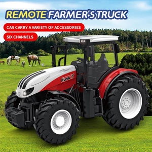 HW yüksek kaliteli 6 kanal 2.4G uzaktan kumanda 1:24 rc iş makinesi model çiftlik kamyonu uzaktan buldozer çocuklar için - Product Image 6