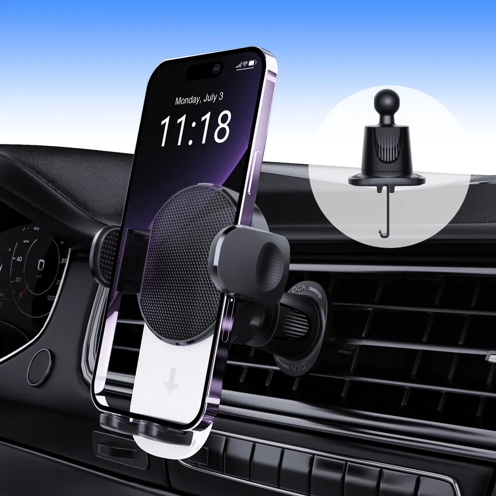 Prive Mal 360 Graden Rotatie Mobiele Telefoon Houder Accessoires Air Vent Auto Telefoon Houder Voor Auto Mount Met Stabiele Haak Clip