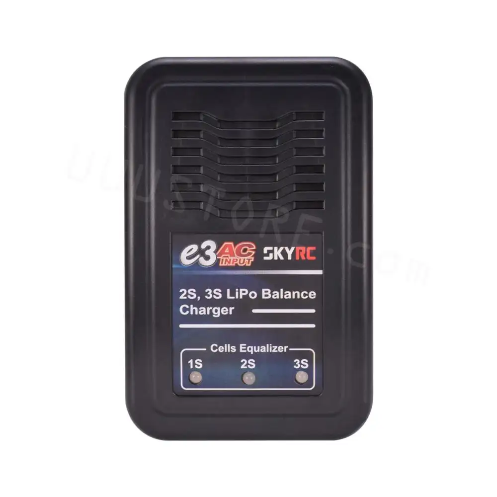 SKYRC-cargador de equilibrio de batería E3 SK-100081 Lipo, entrada de CA 1S, 2S, 3 S, celdas 3,7 V, 7,4 V, 11,1 V, piezas de carga RC, Cable de alimentación, enchufe estadounidense y europeo