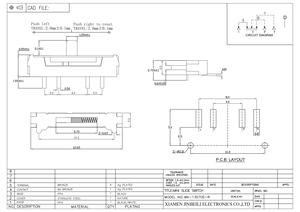 JSM07011SAQNL MCSSS-12LGリセットスライドスイッチSP3T ON ON MOM SMT直角ノンロックミニスライドスイッチ1P3T SMD RA - Product Image 6