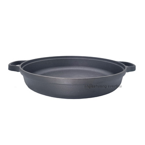 デュアルアシストハンドル事前味付け鋳鉄スキレットモダンデザインオーブンストーブグリルで使用 - Product Image 1