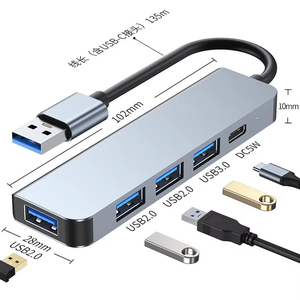 8-in-1 USBマルチポートハブTYPE-Cドック付きTF/PD読み取り3.5mmオーディオインターフェイスUSB 3.5オーディオドックコンピュータ用 - Product Image 5