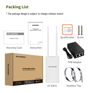 COMFAST-puerto Ethernet RJ45 de 1x10/100Mbps, enrutador de alta potencia de 300Mbps, conexión de largo alcance AP