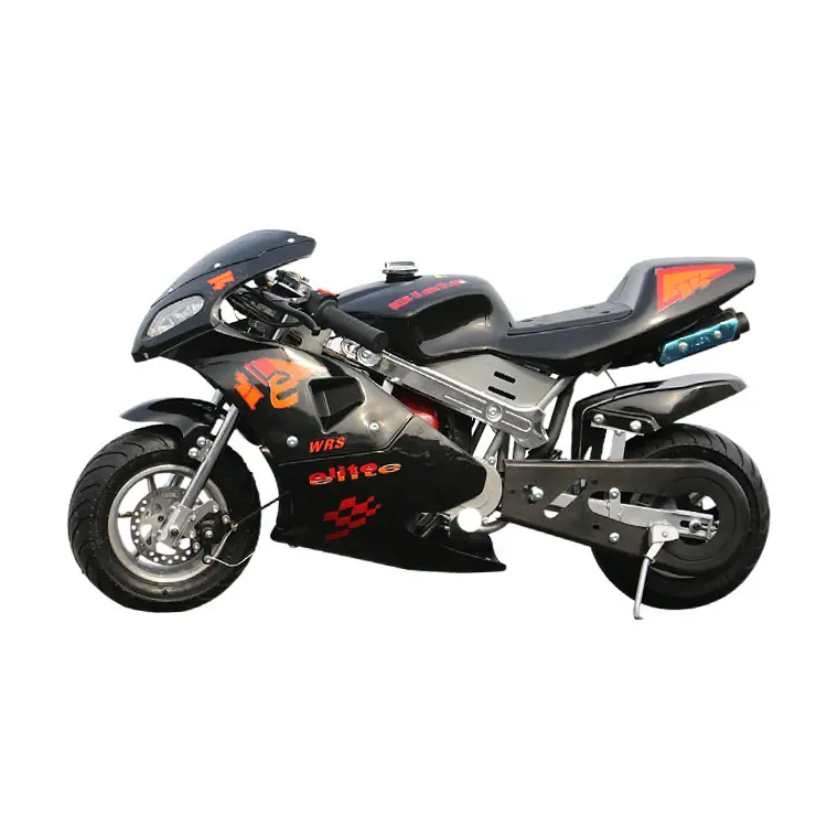 אופנוע כביש אופנוע שני גלגלים חשמלי מיני לכלוך אופניים דלק מנוע ילדים מירוץ כיס 49cc רקטות עם אורות
