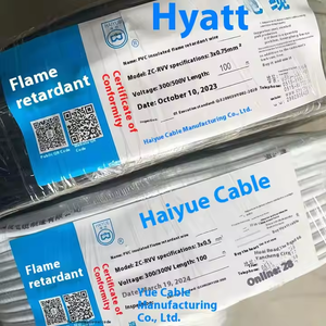 Ulusal standart telli bakır RVV2 kablosu 1/1.5/2.5/4 kare PVC yalıtımlı tel ev güneş sistemi katı elektrik telleri - Product Image 2