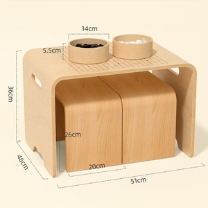 Eğitici oyuncak Montessori mobilya yürümeye başlayan aktivite oyun masa gitmek satranç tahtası oyuncak çocuklar okuma masası iki sandalye ile - Product Image 6