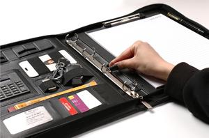 Bolso multifuncional A4 de cuero PU de gran capacidad, carpeta de documentos con mango - Product Image 2