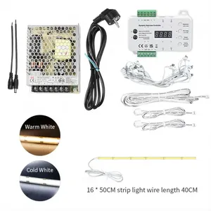 Juego de controlador de iluminación de escalera LED STEP-05 con sensor de movimiento PIR de 2 piezas y controlador de múltiples funciones para escalera - Product Image 1