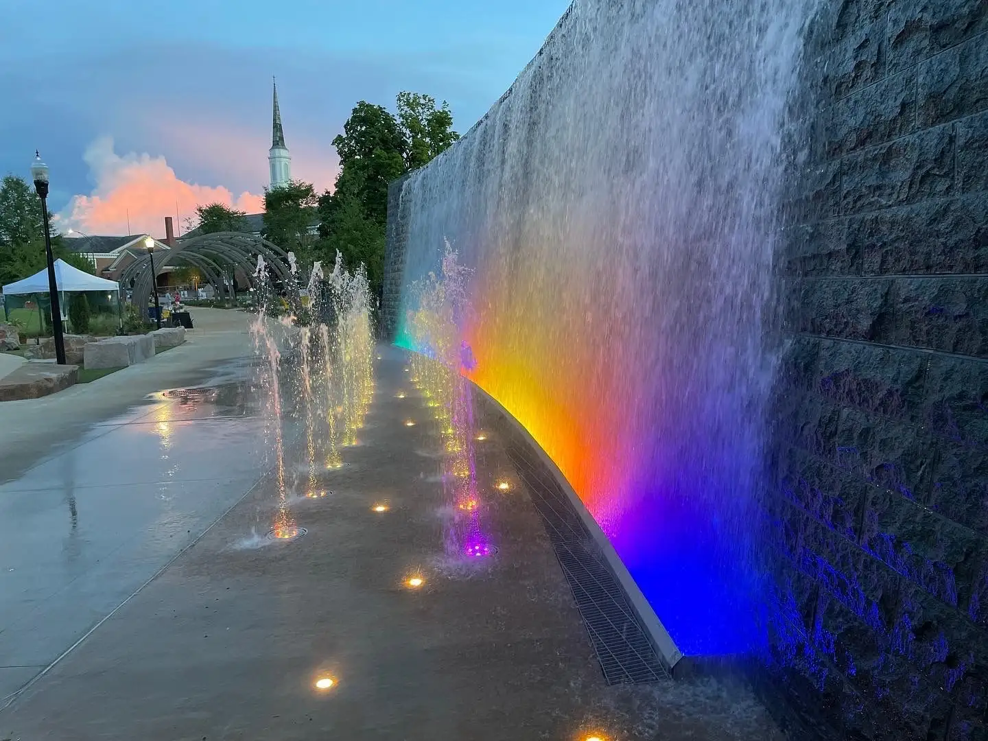 Fontaine d'eau musicale dansante pour jardin extérieur Lampe de piscine sous-marine DMX