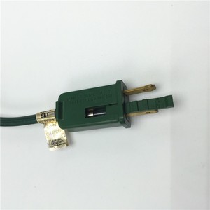 สายไฟพีวีซี XLPE SPT2 18AWG 2C STP-2สีเขียว9เต้าเสียบสายไฟต่อพ่วงทรงลูกบาศก์สำหรับต้นคริสต์มาส - Product Image 3