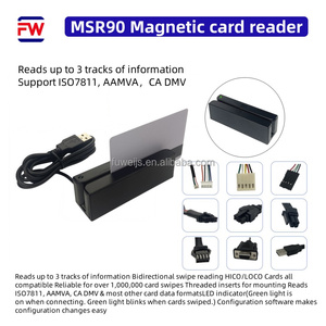 MSR90 USB Magnetic Stripe Card <strong>Reader</strong> 3 Track Mini Pos Magnetic Credit Swipe Card <strong>Reader</strong> for System Cashier Register Business - Product Image 2