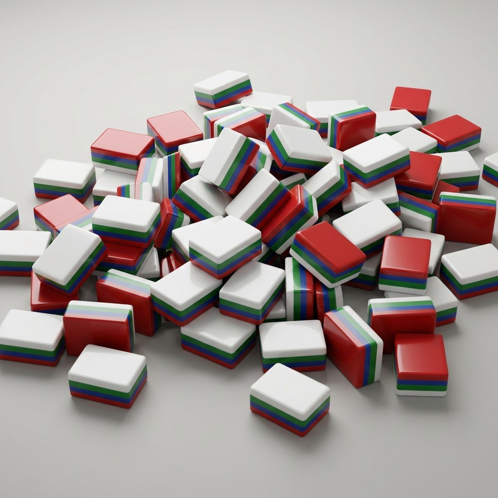 Nantucket Mahjong Tiles-Red Dog