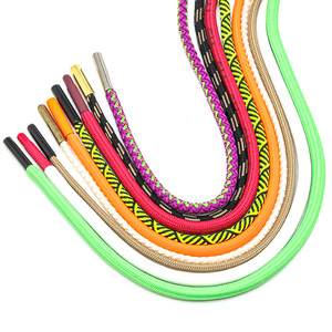 Gran oferta, cordón de poliéster personalizado colorido, cordón redondo elegante de colores, cordón de cuerda con capucha, cordón con puntas de Metal - Product Image 2
