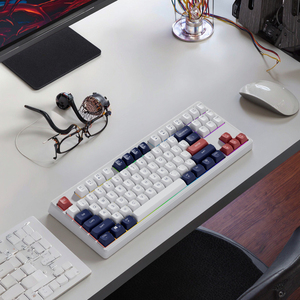 75% Mechanical Gaming <strong>Keyboard</strong> Blue Switch RGB/LED Backlit <strong>Keyboard</strong> 87 Keys Wired <strong>Computer</strong> <strong>Keyboard</strong> for Windows Laptop PC Gamer