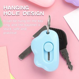 Mini Cloud Box <strong>Cutter</strong> Utility Retractable Art Knives Letter Opener Envelope Slitter with <strong>Key</strong> Chain Hole - Product Image 3
