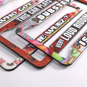 Kim loại tấm giấy phép khung tùy chỉnh logo tấm giấy phép Hợp kim kẽm xe Anime tấm giấy phép khung - Product Image 6