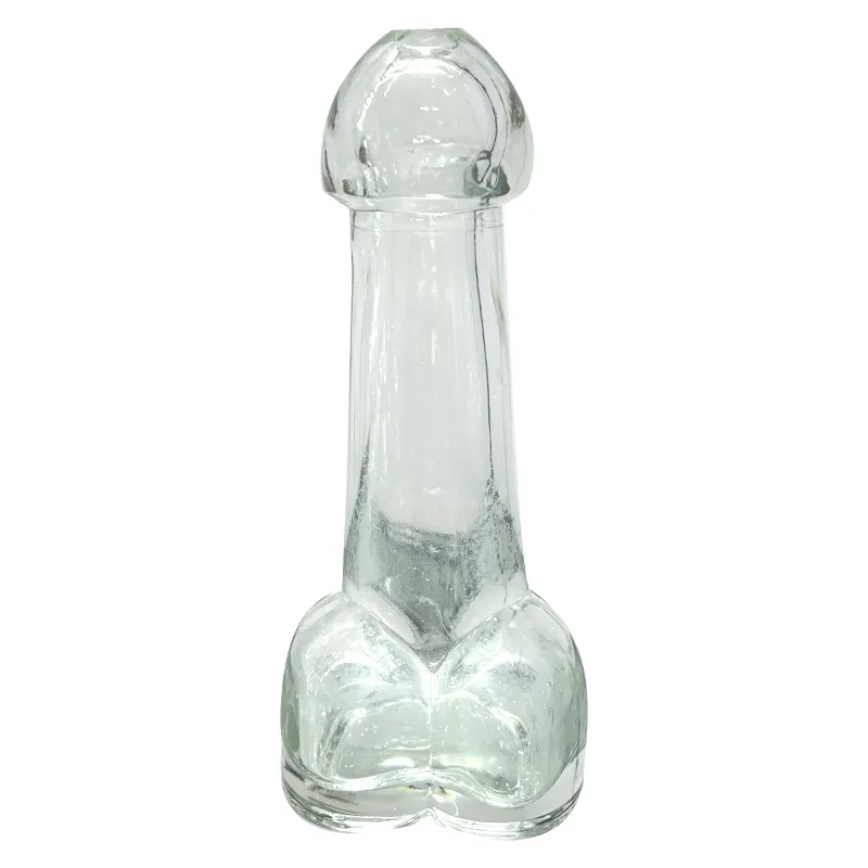 Garrafa de vidro em forma de pênis, garrafa de vidro criativa, coquetel, vinho, garrafa de vidro de borosilicat pura, óculos de tiro