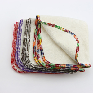 Yeni tasarım özel boyut 20*20cm doğal renk bez elyaf kullanımlık bambu mikrofiber bebek havlusu