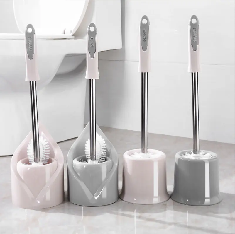 bathroom Eco-Friendly Long Handle Silicone Toilet Brush household cleaning bath tools hygenic toilet brush