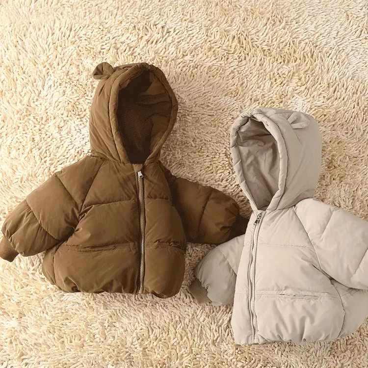 Herbst Winter Kinder Baby Jungen Mädchen verdickt warme Kapuze Stepp jacke Kinder Daunen mantel