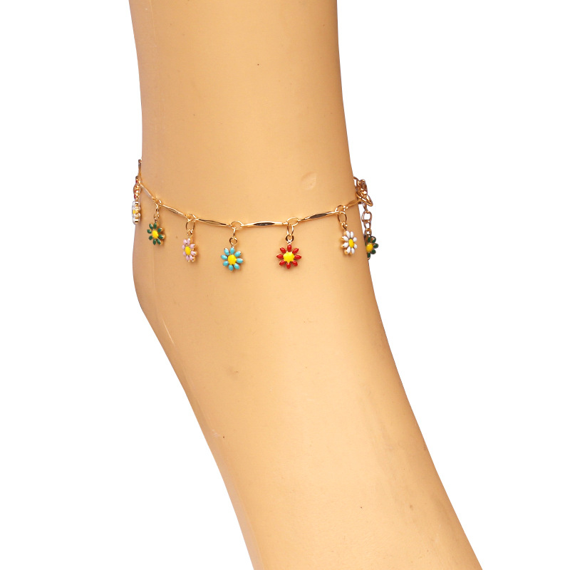 Bracelet de cheville petite fleur