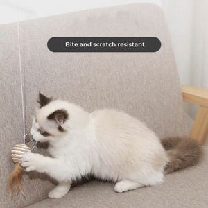 Großhandel <span class=keywords><strong>Cat</strong></span> Teaser Zauberstab Katzen spielzeug Natural Feather Cute <span class=keywords><strong>Cat</strong></span> Interaktives Spielzeug mit hochela tischem Seil Holz Teaser Stick - Product Image 5
