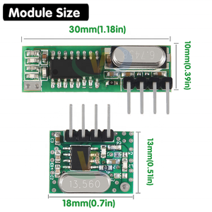 Ricevitore supereterodina Wireless 433MHz e serie di moduli trasmettitori con codice per Controller RF telecomando - Product Image 4