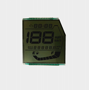 12 Digits <strong>7</strong> <strong>Segment</strong> HTN Positive <strong>LCD</strong> <strong>Display</strong> for Motorcycle, 53x55mm 34 Pins Wide <strong>Temperature</strong> - Product Image 2