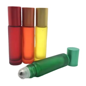 Wholesale <strong>5ml</strong> 8ml 10ml Round Roll on <strong>Bottle</strong> Glass <strong>Empty</strong> Roller <strong>Bottles</strong> Color Roll on <strong>Bottle</strong> for Cosmetic Essential Oil - Product Image 1