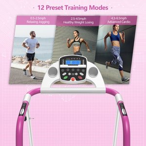 Vendita calda pieghevole elettrico uso domestico tapis roulant di colore rosa portatile sottile compatto macchina da corsa economica - Product Image 3