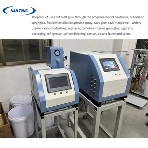Automatisches Heißschmelz-Sprüh system Zwei Pistolen Programm gesteuerte elektrische Pumpe für chemische Anwendungen Holz koffer - Product Image 2