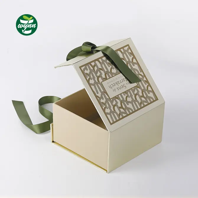 Confezione regalo in cartone scatola di lusso con nastro intercambiabile e chiusura magnetica Set di scatole regalo pieghevoli