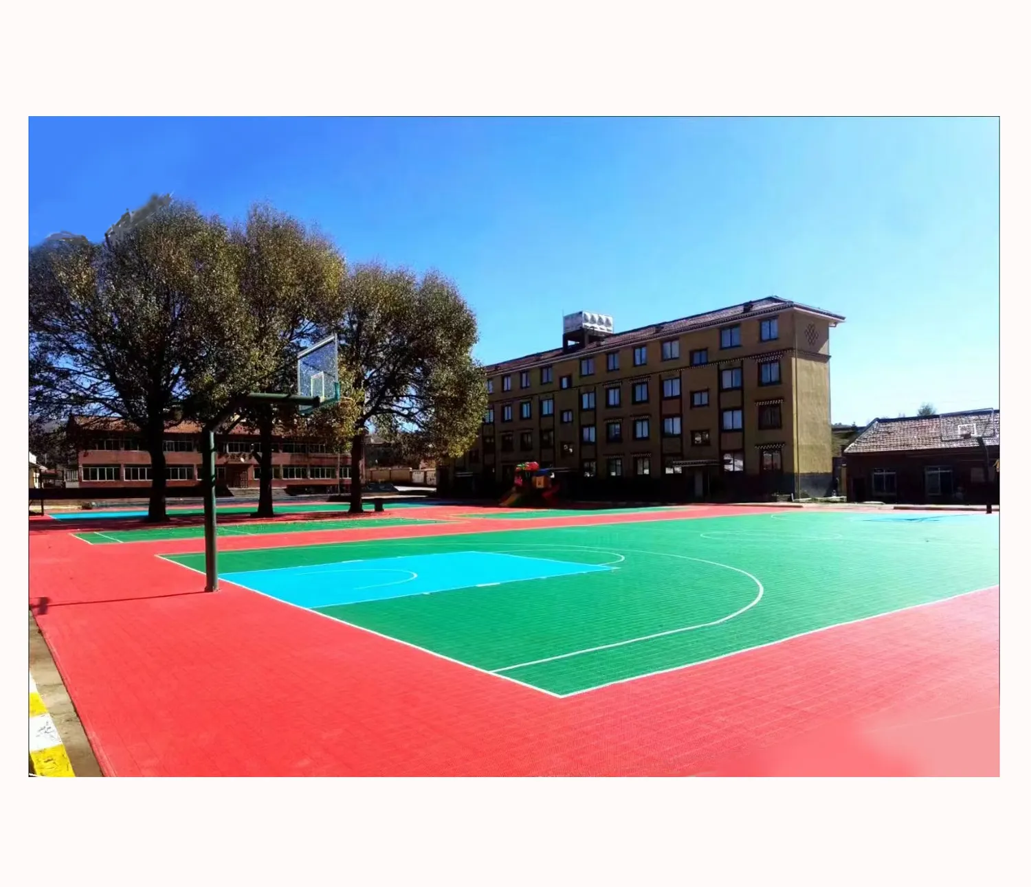 Melhor Preço Plastic Flooring Outdoor Pp Intertravamento Telhas Pickleball Basketball Tênis Tribunal Modular Piso