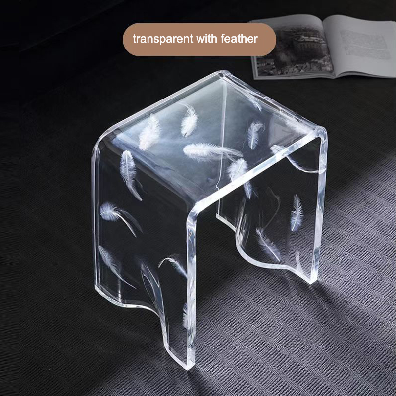 Transparent with feather