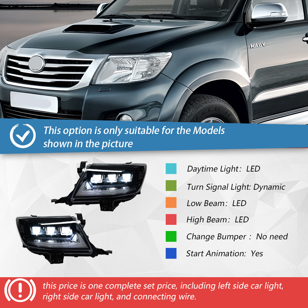 Headlight one set