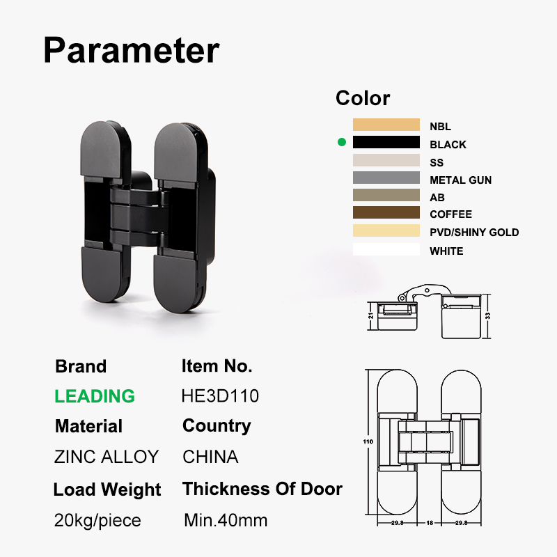 HE3D110 ฝาครอบสีดำ+สังกะสี