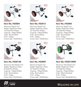 Cho <span class=keywords><strong>Amazon</strong></span> bán nhôm phổ Kayak tàu sân bay gấp Kayak giỏ hàng Kayak xe đẩy mang Kayak xuồng mái chèo cho 1 năm - Product Image 6