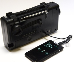 AM/FM/天气天气收音机太阳能/发电机供电手电筒 - Product Image 3