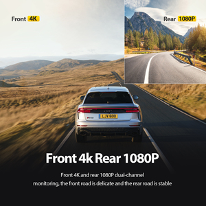 4K Ultra Clear <strong>LCD</strong> TFT <strong>Display</strong> Custom <strong>Reverse</strong> Flag for Dual Lens Car Dash Cam with ADAS APP Video Recorder - Product Image 4
