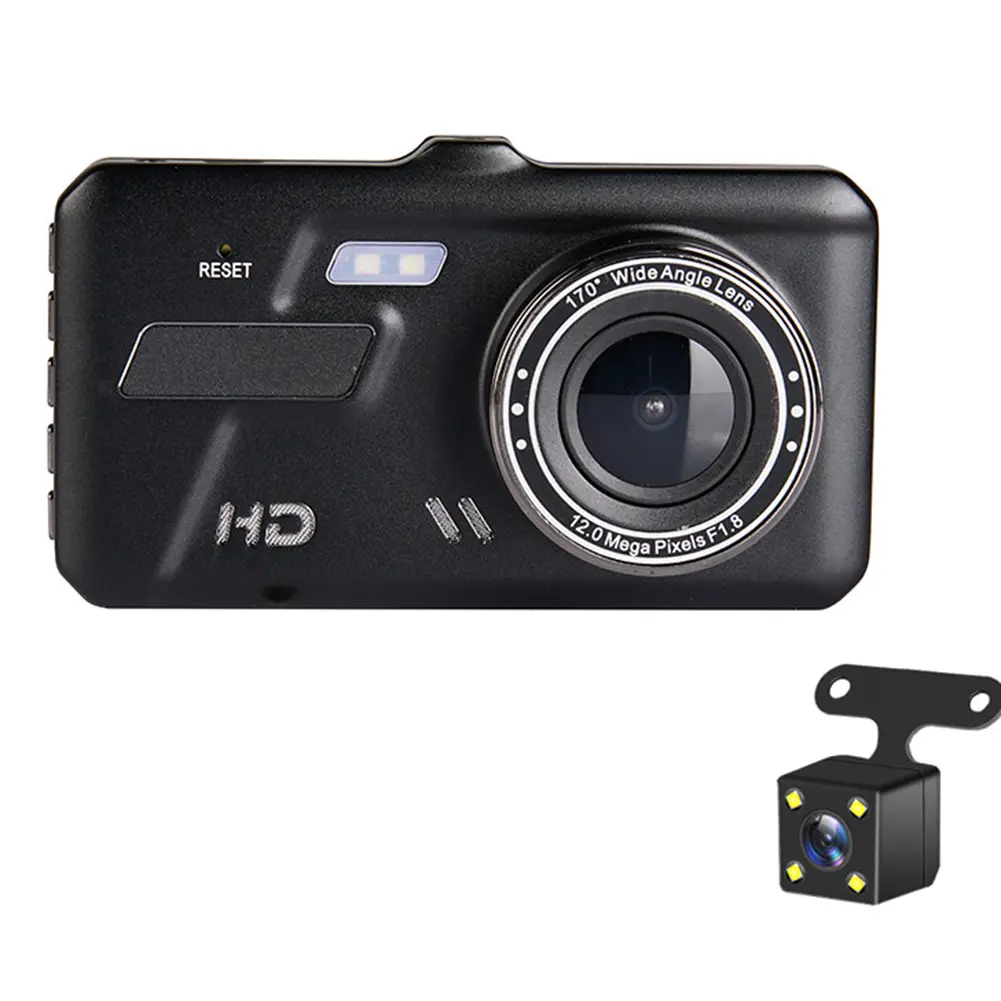 Zimtop Dash Cam anteriore e posteriore telecamera per auto DVR videoregistratore per auto veicolo scatola nera FULL HD 1080P per visione notturna registratore Driver