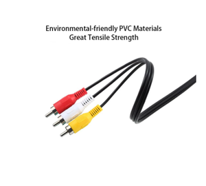 新型热RCA电缆公至3 RCA 3.5毫米插孔适配器音频辅助视频影音电缆线，用于DVD播放机录像机HiFi录像机电视立体声1.5米 - Product Image 2