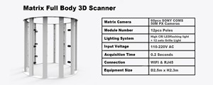360SPB New Products Matrix Full Body <strong>3D</strong> Scanner Controlled by <strong>Software</strong> for <strong>3D</strong> Figurine Fast Full Color Accuracy Scanning - Product Image 5