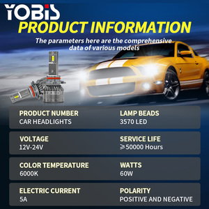 Yobis 60W <strong>Led</strong> Bulb H7 H4 H11 Headlight with Canbus High Low Beam <strong>Led</strong> Lights for Cars - Product Image 5