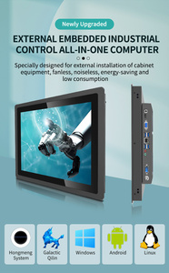 Alto potente Fanless computer industriale I7 I5 anteriore IP65 impermeabile antipolvere touch screen incorporato industriale tutto in un PC - Product Image 2